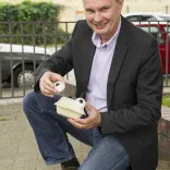 Burkhard Kieker bei der #Augenauf-Aktion