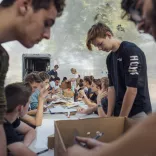 Students from the German International School New York modeling their "School of Tomorrow"