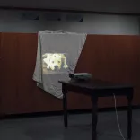 Die Informale Buenos Aires: "A Night at the Pool" with video sculpture "Alexander" by Berlin artist Konrad Mühe  