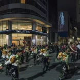 Die Informale in Buenos Aires; projection of video work "Nachtwache" by artist Björn Melhus