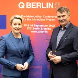 PK zur Q Berlin mit Franzsika Giffey und Burkhard Kieker PK zur Q BERLIN