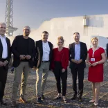 48h ICC - Presserundgang, 8.9.2023: Dirk Hoffmann; Michael Biel; Burkhard Kieker; Kristin Bauch; Mario Tobias; Franziska Giffey; Christoph Rauhut (pictured from left to right) 48h ICC - Presserundgang, 8.9.2023