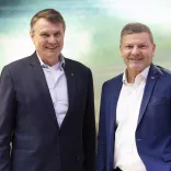 Burkhard Kieker (visitBerlin) und Jens Bischoff (Eurowings)