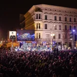 Berlin feierte 35 Jahre Mauerfall, Checkpoint Charlie Berlin feierte 35 Jahre Mauerfall, Checkpoint Charlie