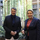 visitBerlin's CEO Burkhard Kieker and Senator for Economic Affairs Franziska Giffey