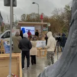 Das Berlin Freedom Mobil tourte während der Freedom Week mit Programm und der Freiheitsglocke durch Berlin