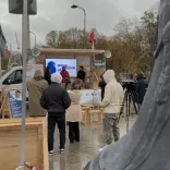 Das Berlin Freedom Mobil tourte während der Freedom Week mit Programm und der Freiheitsglocke durch Berlin