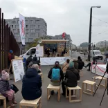 Das Berlin Freedom Mobil tourte während der Freedom Week mit Programm und der Freiheitsglocke durch Berlin