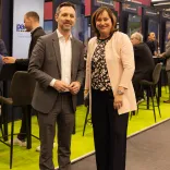 Dr. Severin Fischer, Staatssekretär in der Senatsverwaltung für Wirtschaft, Energie und Betriebe, zu Gast am ITB-Stand von visitBerlin