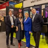 Wirtschaftssenatorin Franziska Giffey auf der ITB am Berlin-Stand