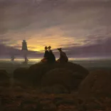 Caspar David Friedrich,   Mondaufgang am Meer