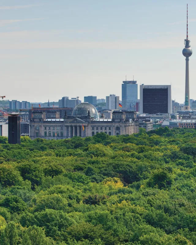 Foto: Berlin-Panorama mit Tiergarten