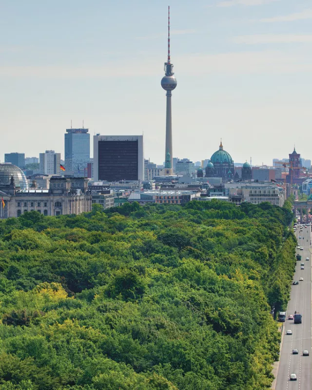 Foto: Berlin-Panorama mit Tiergarten