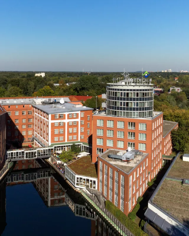 Medical Park Berlin Humboldtmühle von oben Panorama