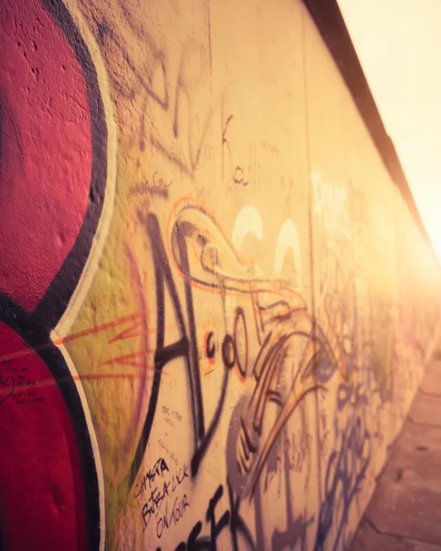 Graffiti an Berliner Mauer