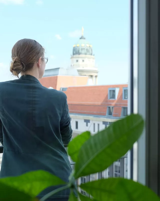 Blick Gendarmenmarkt Fliedner Klinik Berlin