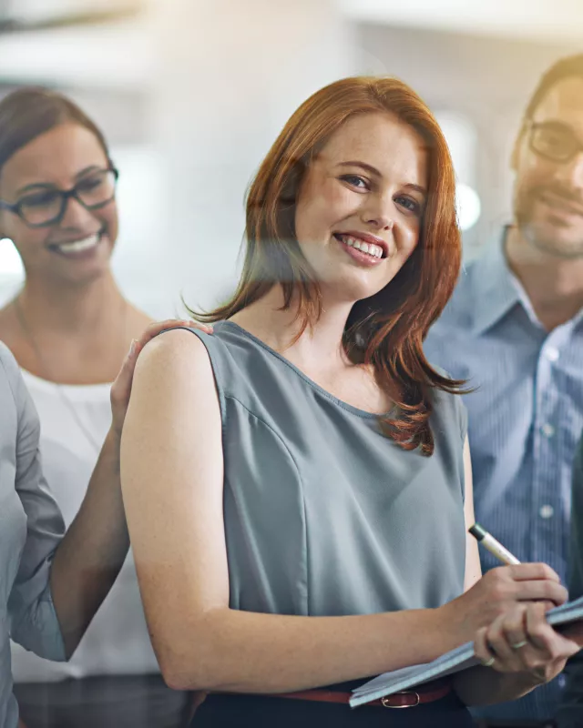 Portrait of a business team in an office