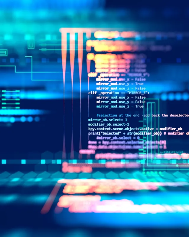 Programming code abstract technology background of software deve