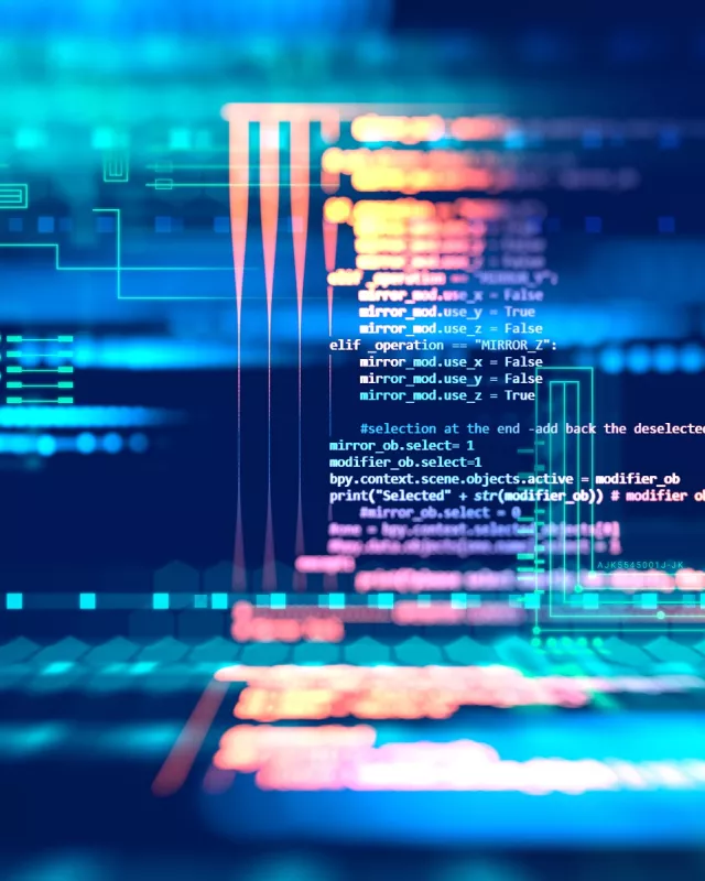 Programming code abstract technology background of software deve