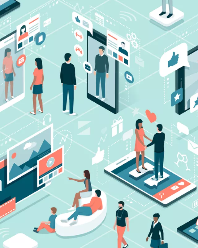 Menschen am Tisch mit Puzzleteilen