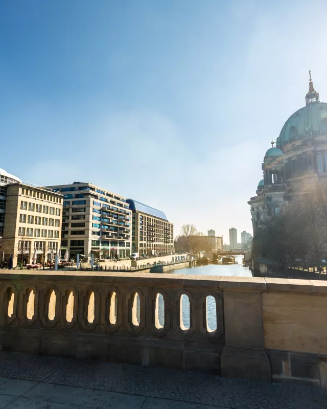 Berlin Cathedral with sunlight