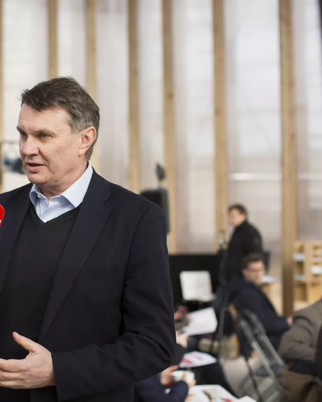 PK Tourismus- und Kongress-Bilanz 2017 mit Burkhard Kieker, VisitBerlin-Geschäftsführer, und Tobias Langemann, Landesamt für Statistik Berlin Brandenburg im Info-Pavillon „House of One“ in Berlin am 26.02.2018