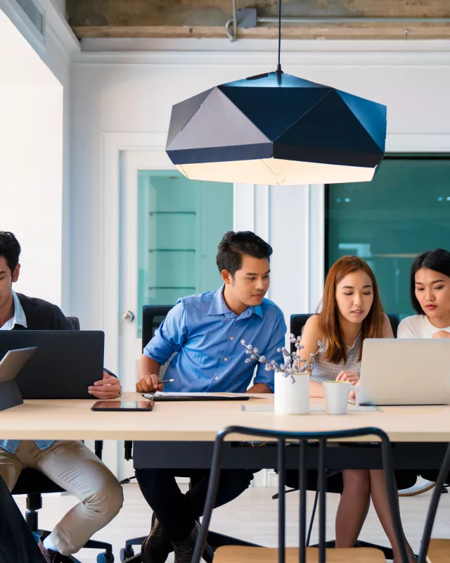 Busy modern office