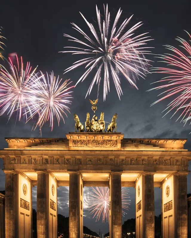 Silvester am Brandenburger Tor New year on the Brandenburg Tor in Berlin