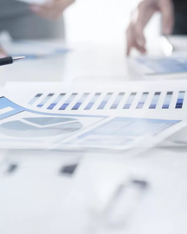 Business meeting charts