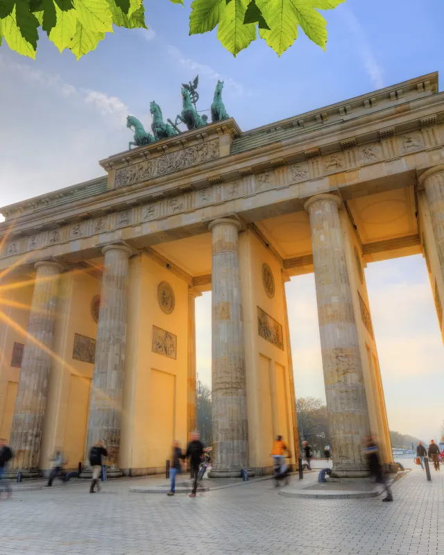 Brandenburg gate at sunset