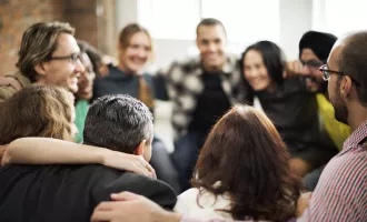 Team Huddle Harmony Togetherness Happiness Concept
