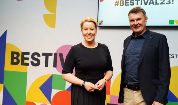 "Bestival 2023"-Eröffnung mit Berlins Wirtschaftssenatorin Franziska Giffey und Burkhard Kieker, visitBerlin-Geschäftsführer 