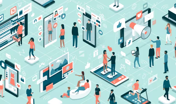 Menschen am Tisch mit Puzzleteilen