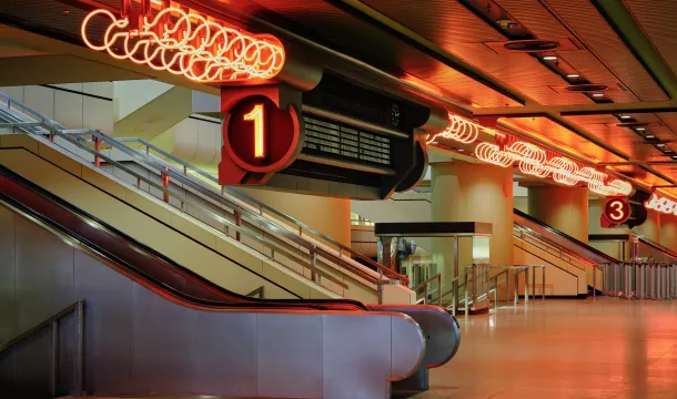 Bild aus dem ICC mit dem Lichtleitsystem