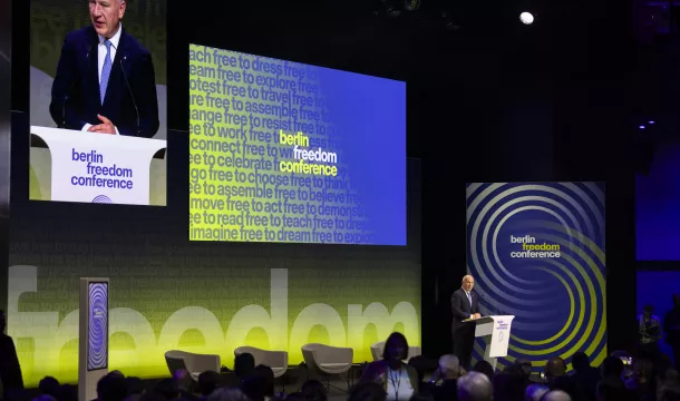 Kai Wegner zum Auftakt der Berlin Freedom Conference