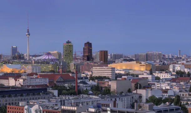 Skyline von Berlin bei Nacht