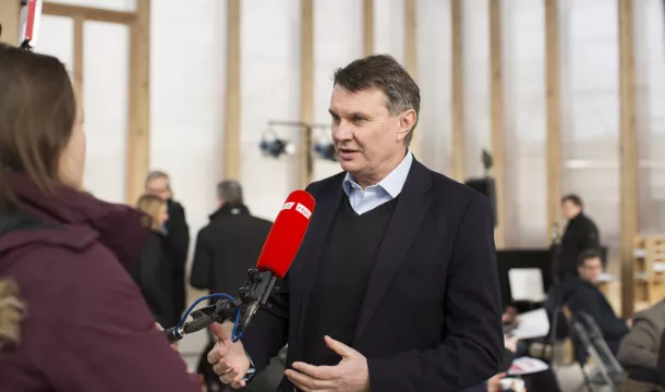 PK Tourismus- und Kongress-Bilanz 2017 mit Burkhard Kieker, VisitBerlin-Geschäftsführer, und Tobias Langemann, Landesamt für Statistik Berlin Brandenburg im Info-Pavillon „House of One“ in Berlin am 26.02.2018