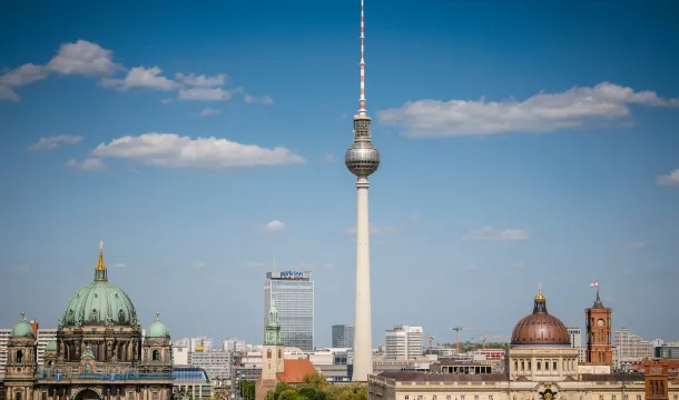 Blick vom Französischen Dom am Gendarmenmarkt 