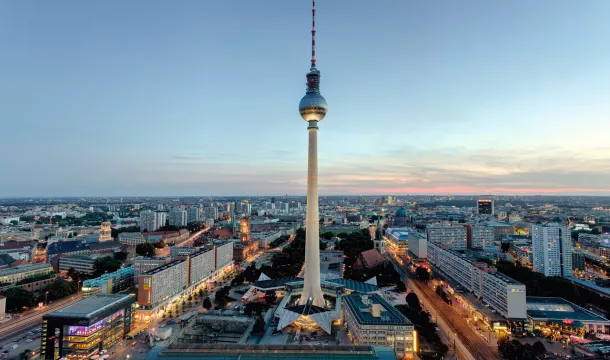 Blick auf die Berliner Innenstadt mit dem Fernsehturm
