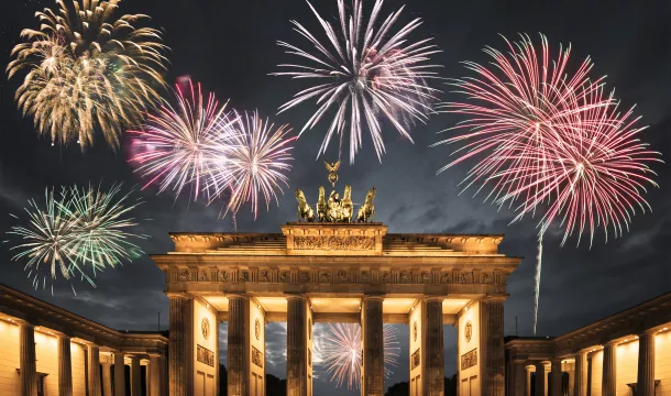 New year on the Brandenburg Tor in Berlin
