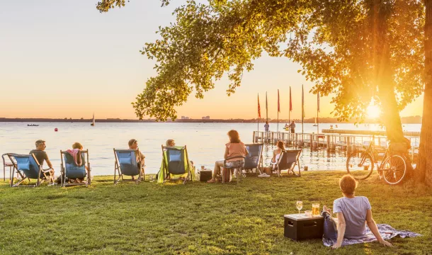 Strandbistro am Berliner Müggelsee - die Borkenbude