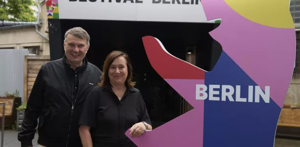 Bestival 2025: visitBerlin-Geschäftsführung Burkhard Kieker und Sabine Wendt