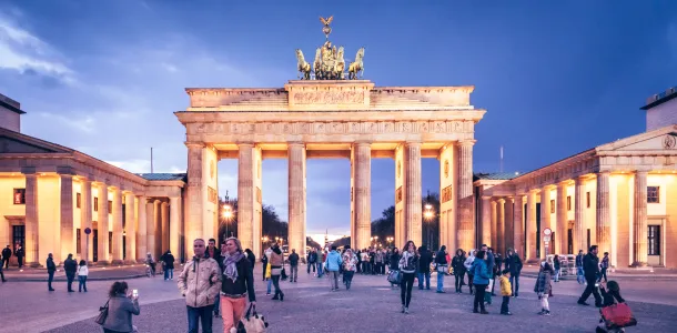 Brandenburg Gate in Berlin at Dusk