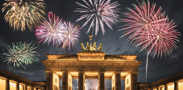 New year on the Brandenburg Tor in Berlin