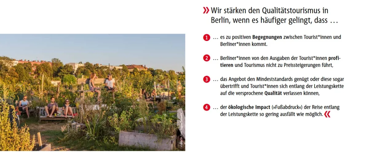 Ziele des Qualitätstourismus