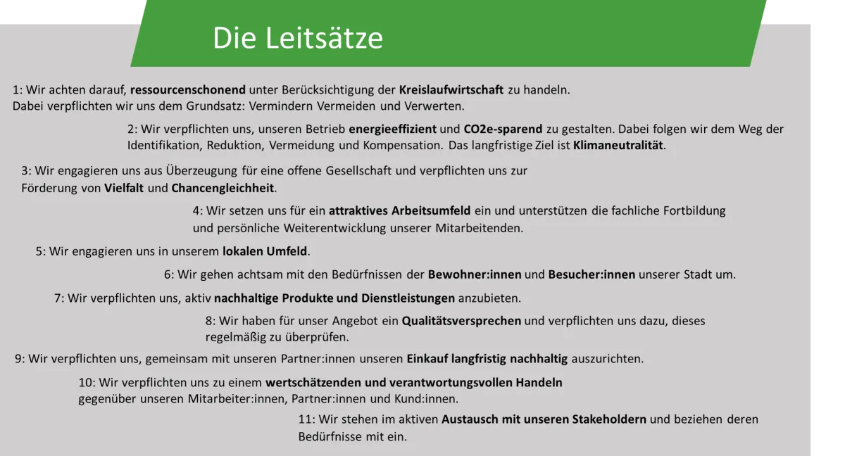 Die elf Leitsätze des Sustainable Berlin Commitments
