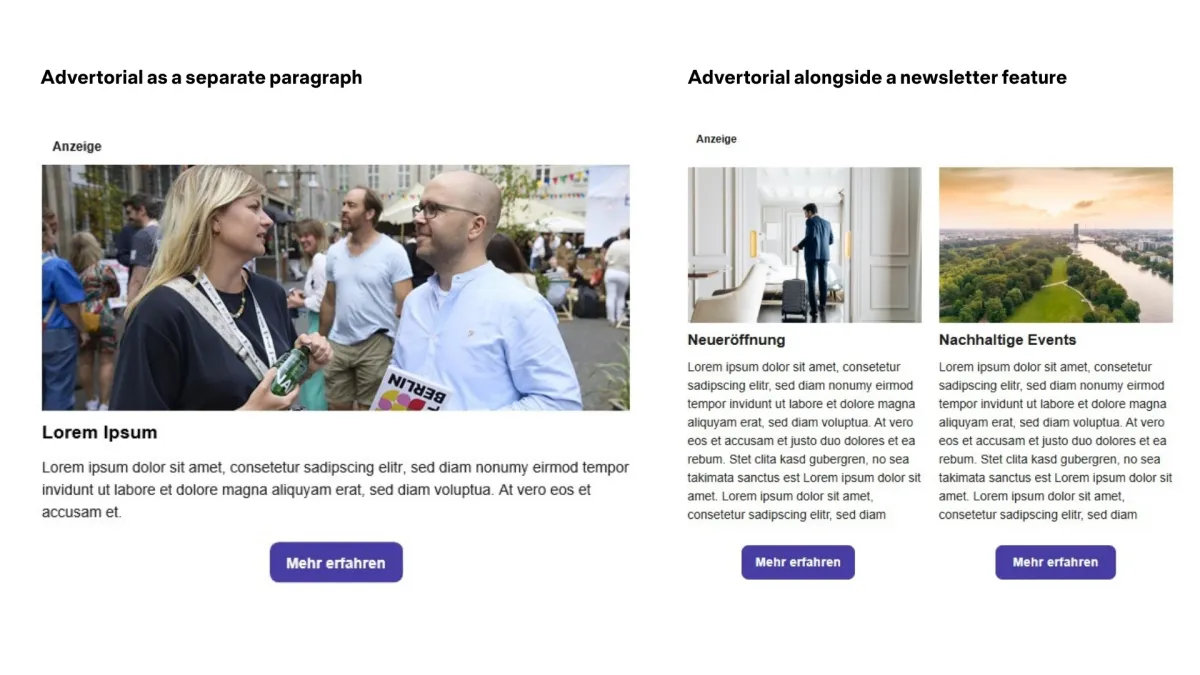 Example of possible advertisement 