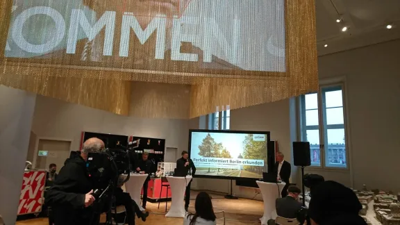 Pressekonferenz in der Berlin Tourist Info im Humboldt Forum