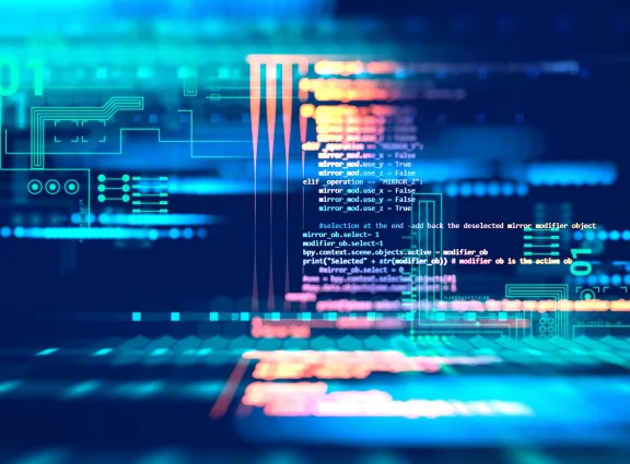 Programming code abstract technology background of software deve