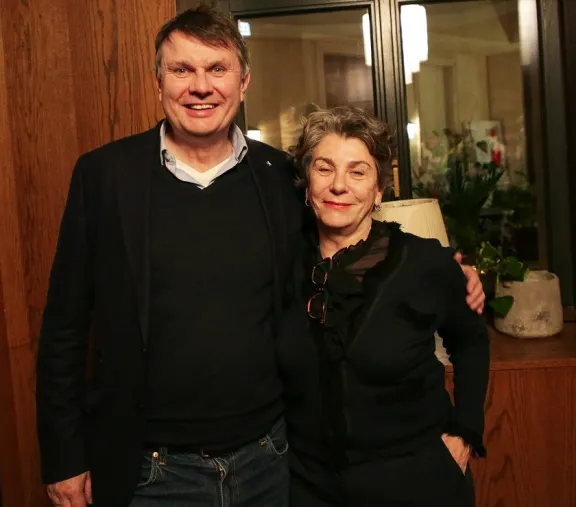 Kirsten Niehuus, Geschäftsführerin Medienboard, und Burkhard Kieker, visitBerlin-Geschäftsführer, 